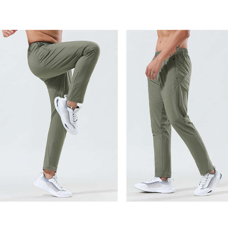 LULU Sports Quick Drying For Men's Loose Spring Thin Ice Silk Outdoor Running Fitness Yoga Leisure Training Pants_voghion.com