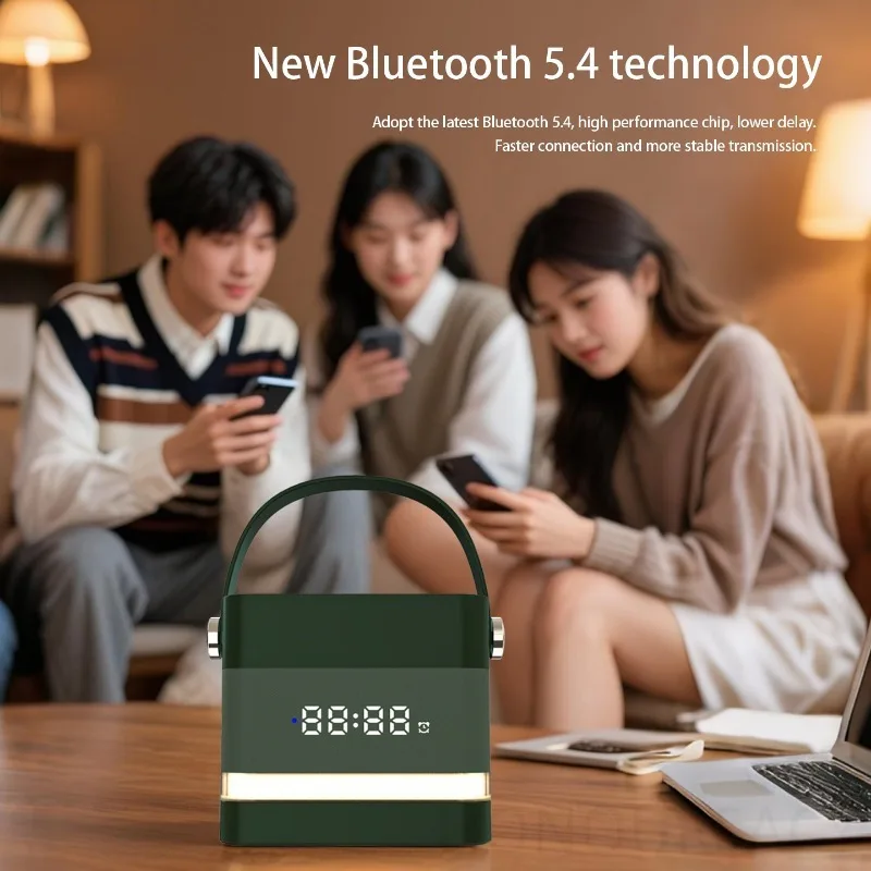 NEW Smart Light Wake-Up Speaker 3-in-1 White Noise Machine Sleep Device Bedroom Home Appliance Alarm Clock Bluetooth Box_voghion.com