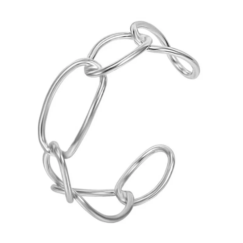 Armreif Mode Legierung Runde Kette Charme Für Frauen Weibliche Gold & Silber Farbe Armbänder Schmuck_voghion.com