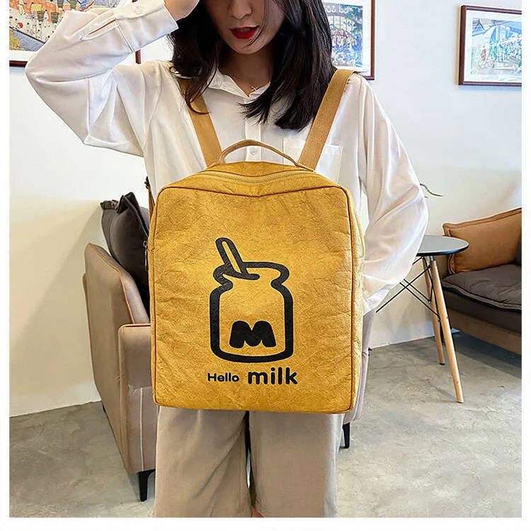 Waterproof Pu Leather Women's Backpack Square Shoulder Bag Retro_voghion.com