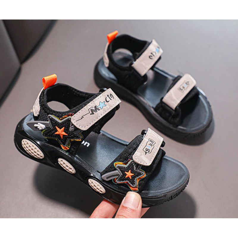 Boys' Star 2024 summer new little boys beach shoes sports soft soled student sandals Big kids_voghion.com