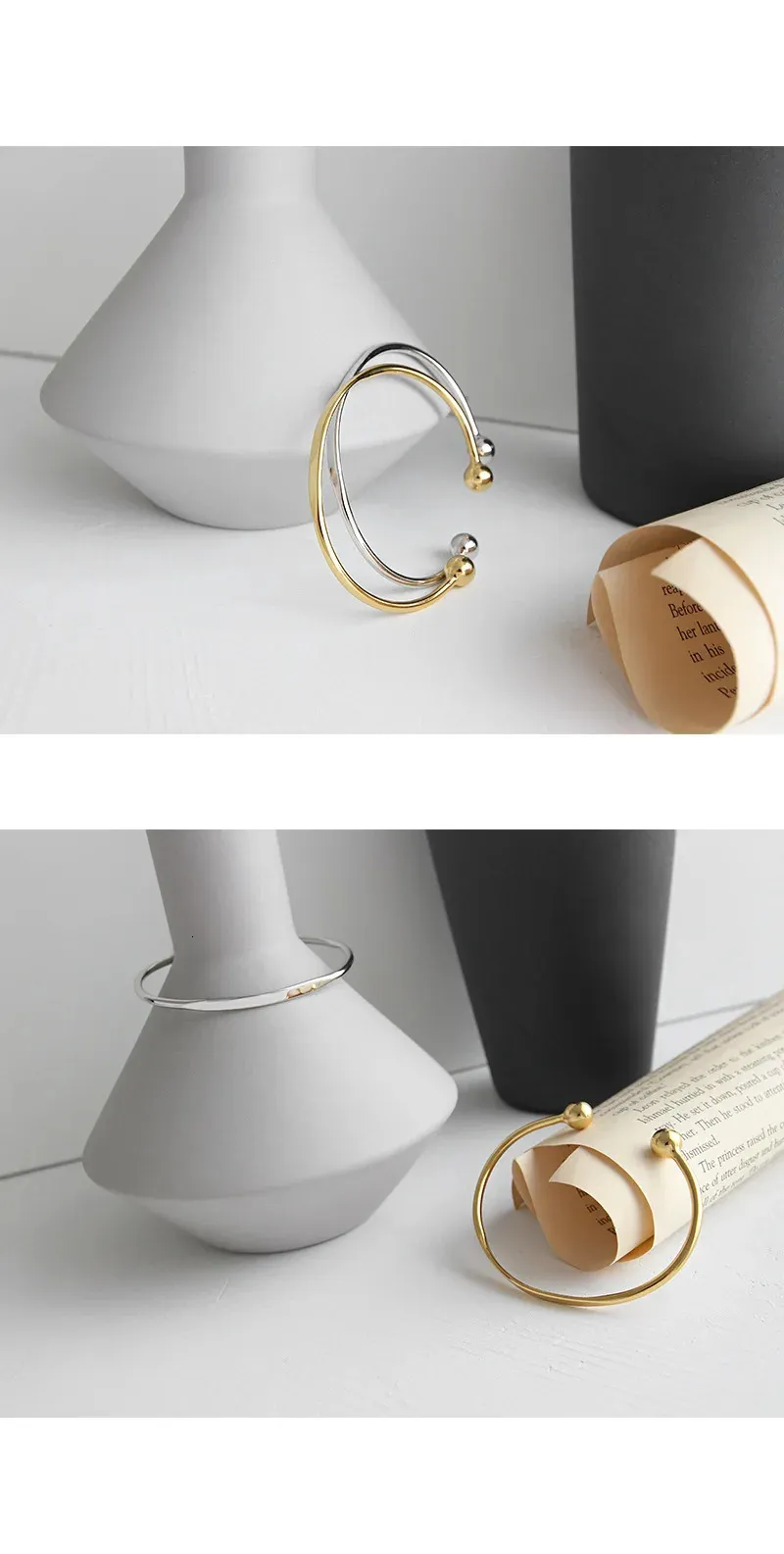 Pulseiras de charme de prata clássicas FINS para mulheres, pulseiras femininas com contas de prata, presentes 240507_voghion.com