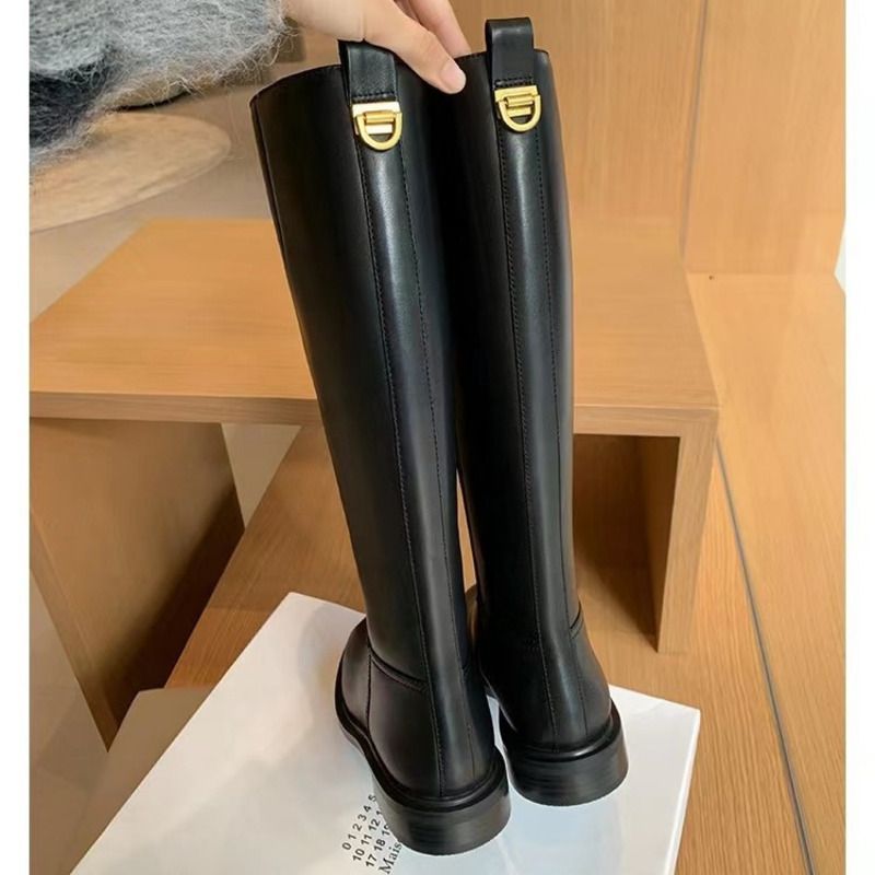 Hot Selg high-end minimalistlik ümmargune varvas madala kontsaga külgmine tõmblukk Moodne naiste peen kvaliteetne pika jalaga ratsu_voghion.com