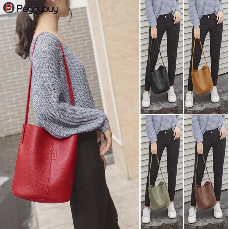 Borse nuove alla moda, vintage, da donna, a tracolla, in pelle, a secchiello, borsa da shopping, a mano_voghion.com