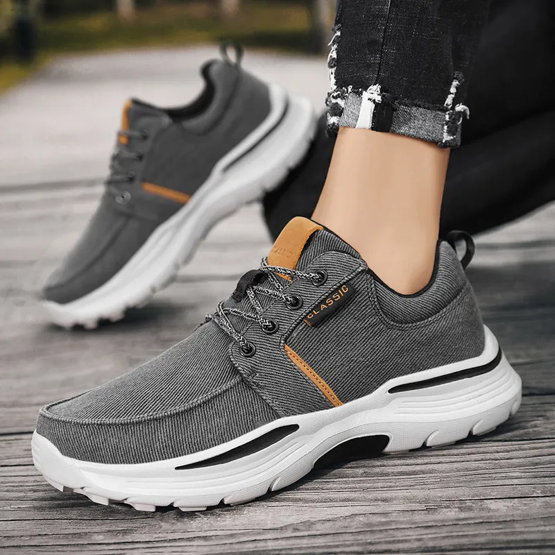Loafers 2022 Spring New Comfortable Senakers for Men Business Casual Canvas Shoes Lightweight Plus Size_voghion.com