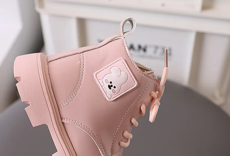 Kinder Mode Kaninchen Winter Herbst Weiche Sohle Reißverschluss Niedlichen Cartoon-Design Kurze Mädchen Schuhe Littlesprouts_voghion.com