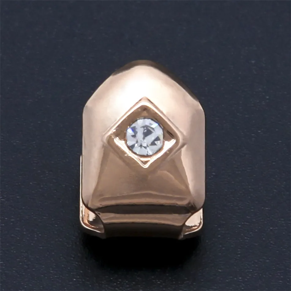 Vergoldeter Hip Hop Einzelzahn Grillz Cap Top Bottom Grill für Halloween Weihnachtsfeier Schmuck_voghion.com