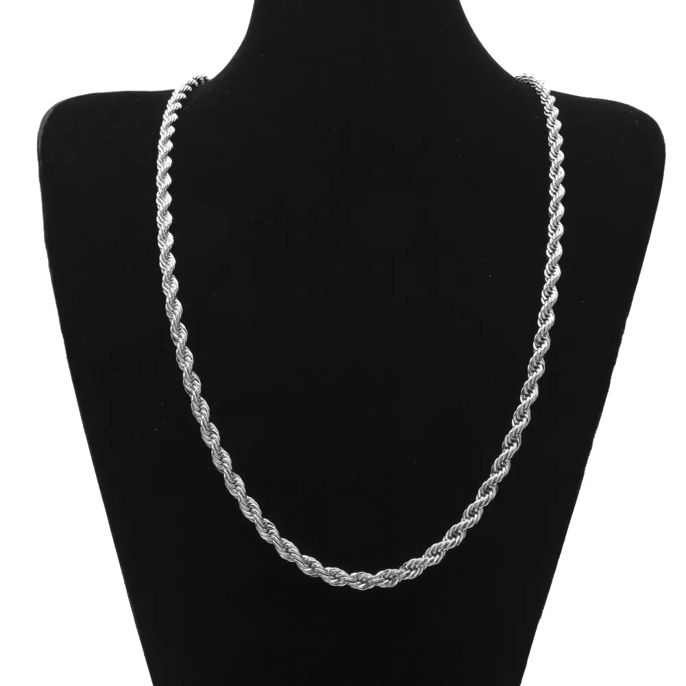 6,5 mm dicke, 75 cm lange, gedrehte Seilkette, vergoldet, schwere Hip-Hop-Halskette für Männer und Frauen_voghion.com