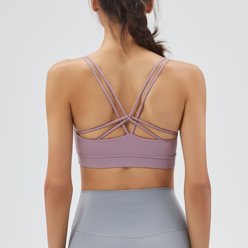 Zomerrugzak sportbeha met een mooie rug voor vrouwen, schokabsorberende medium hoge sterkte Fiess beha, elastisch_voghion.com