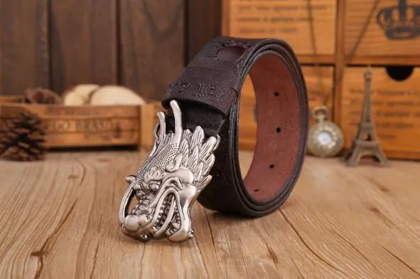 Neuer Typ hochwertiger Marken-Designer-Gürtel für Kupferdrachen mit großer Schnalle für Männer und Frauen, Taillengürtel aus echtem Leder_voghion.com