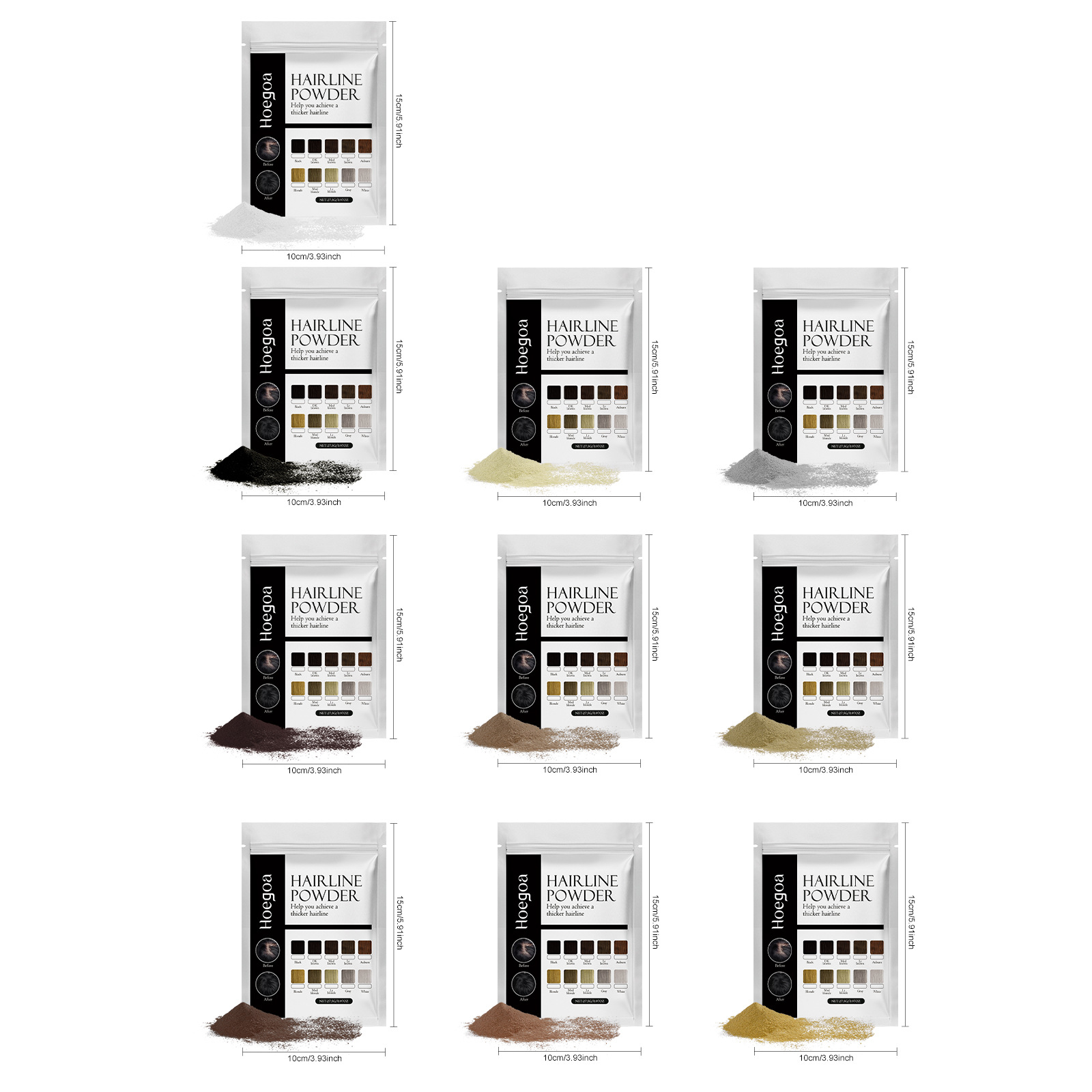 HOEGOA Make-up für dickes Haar, füllt den Haaransatz oben mit erfrischendem und flauschigem Schattenpuder auf_voghion.com