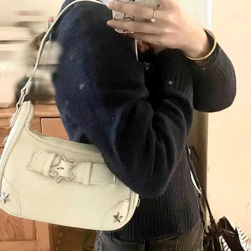Borsa da designer retrò in pelle PU alla moda da donna pochette a tracolla portafoglio ascellare borsa a stella Y241115_voghion.com