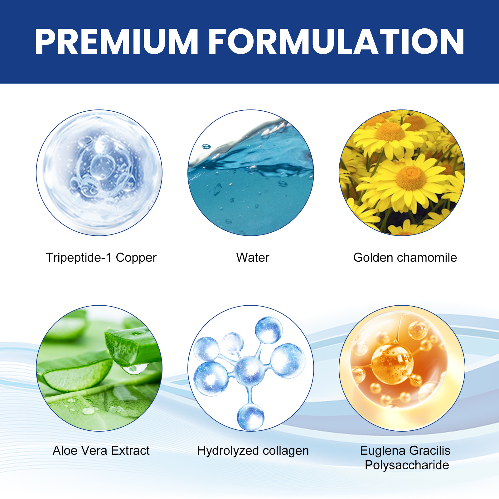 EELHOE Set de peptide de cupru albastru Colagen și fermitate facială Esență hidratantă anti-îmbătrânire_voghion.com