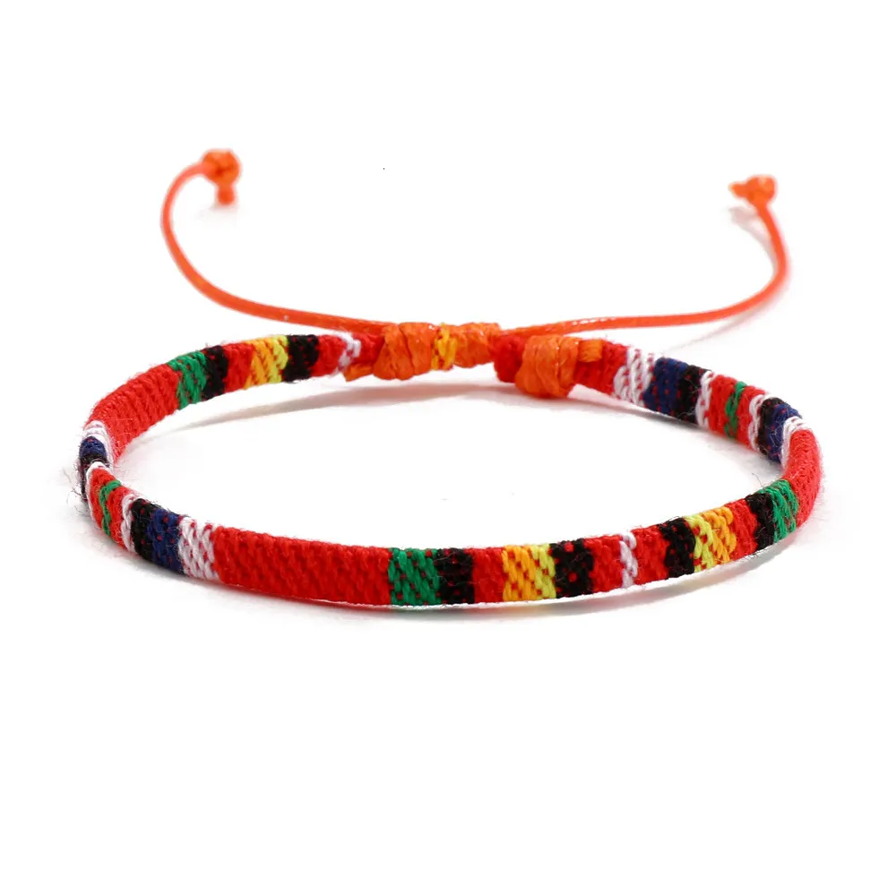 Gewebtes Stoffarmband Ethno Stil Vintage Boho Nepal Armschmuck_voghion.com