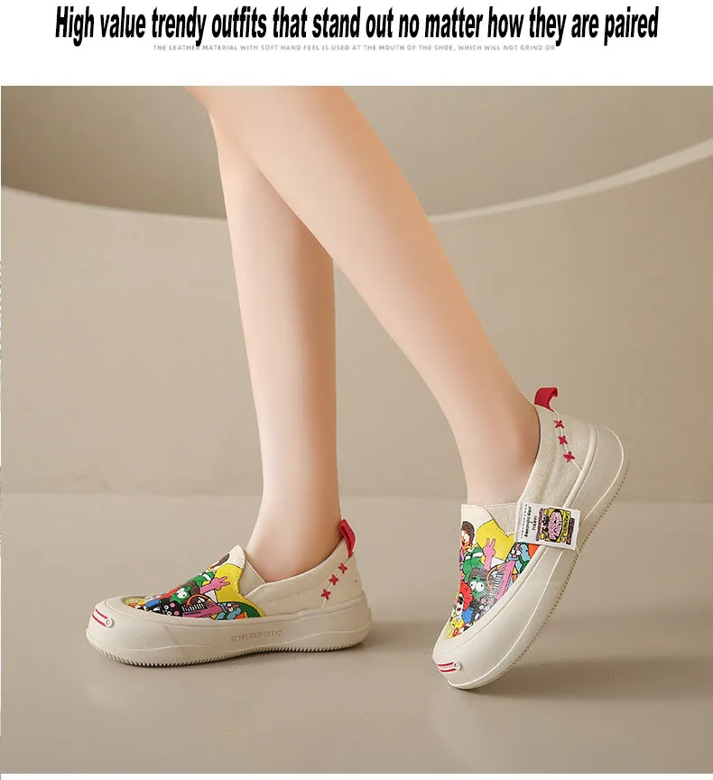 Damen Canvas Slipper Freizeitschuhe Bequeme Stoffschuhe Alltag_voghion.com