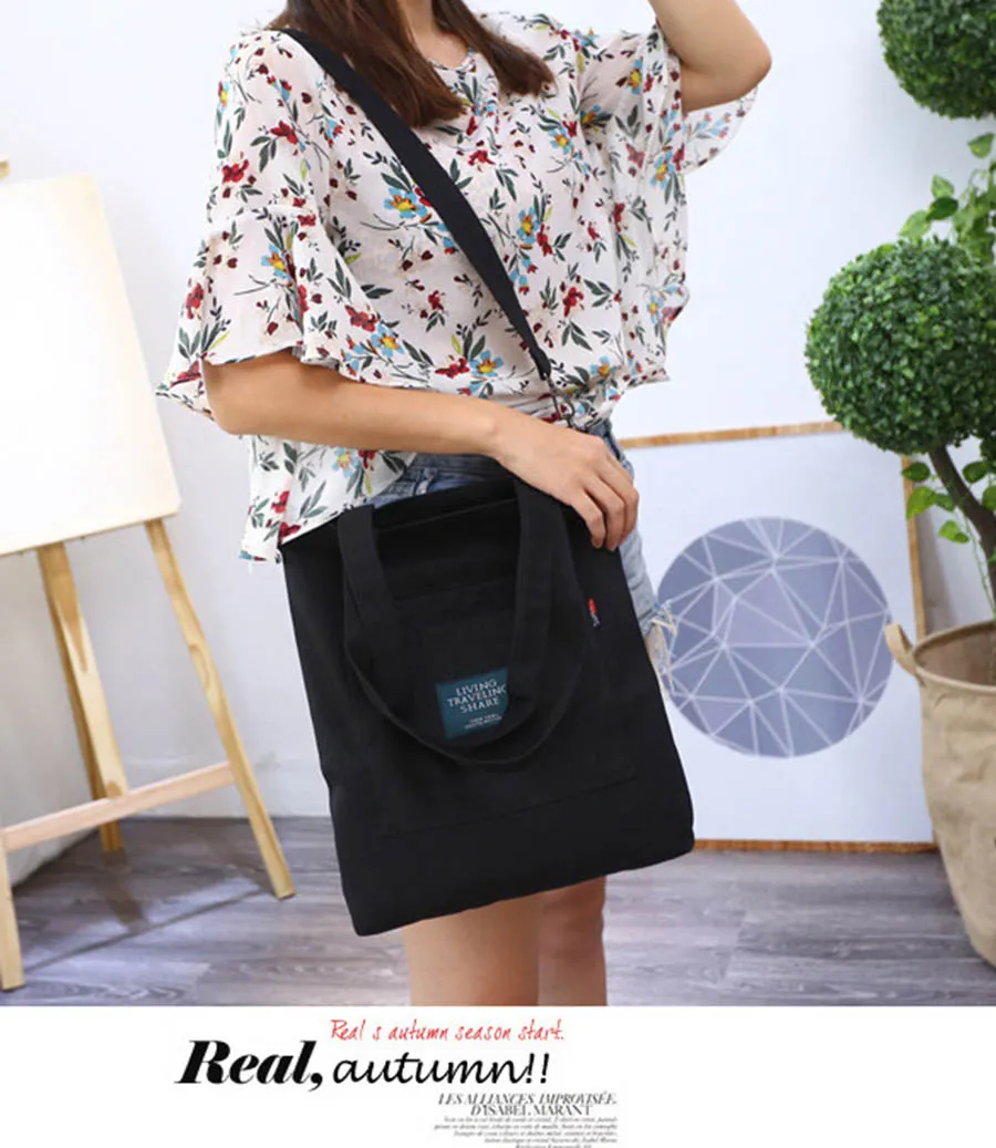 Kordelzug Frauen Handtaschen Große Kapazität Canvas Tasche Vintage Reißverschluss Klappe Schulter Messenger Umhängetaschen Beutel Bolsos_voghion.com