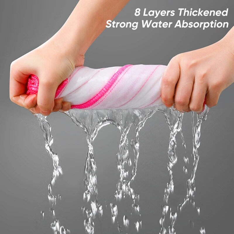 Anti-Oil Kitchen Towel 8 Layers Microfiber Kitchen Cleaning Cloth Thicken Absorbent Scouring Pad Kitchen Daily Dish Towel 30cm_voghion.com