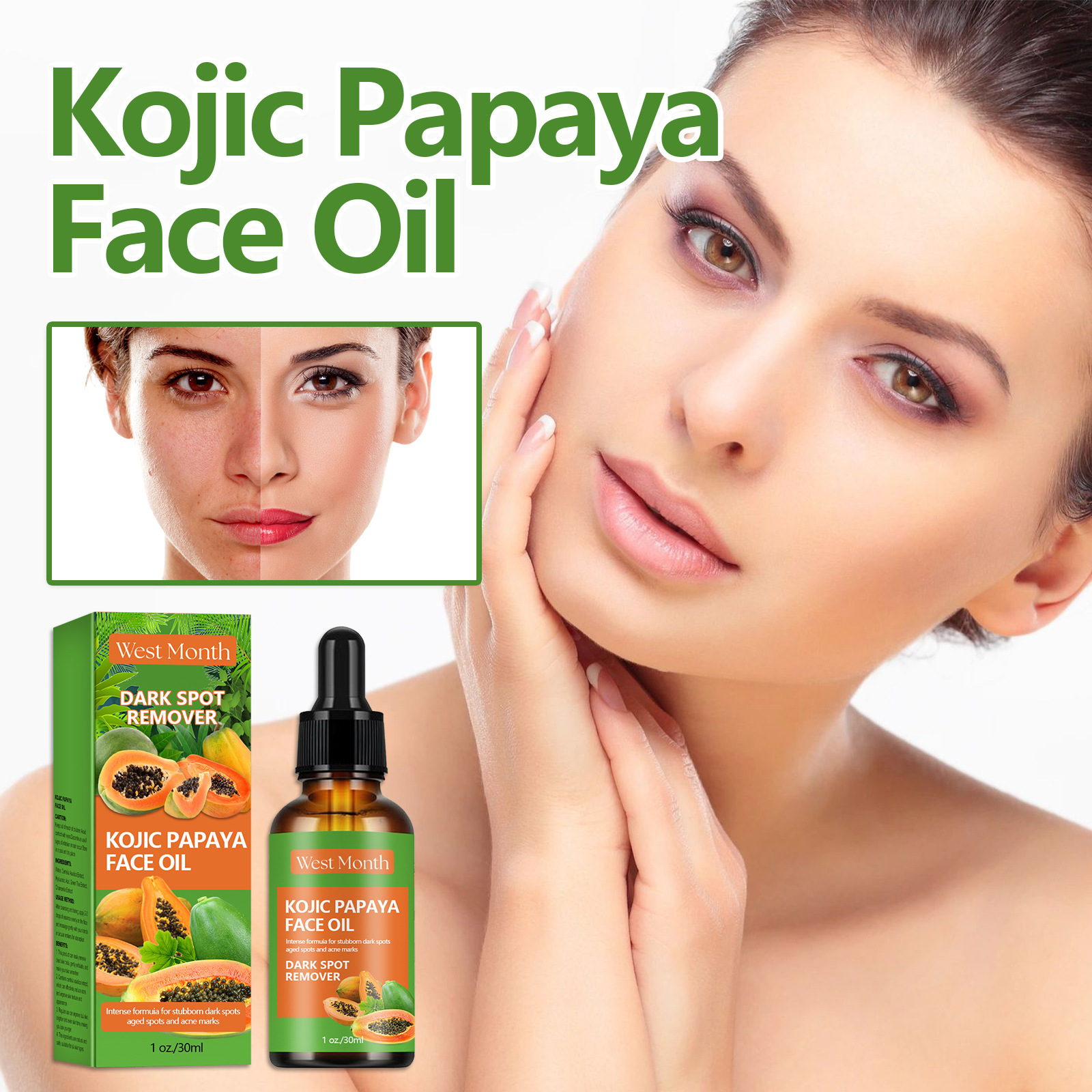 Sérum visage à l'acide de papaye hydratant et éclaircissant_voghion.com
