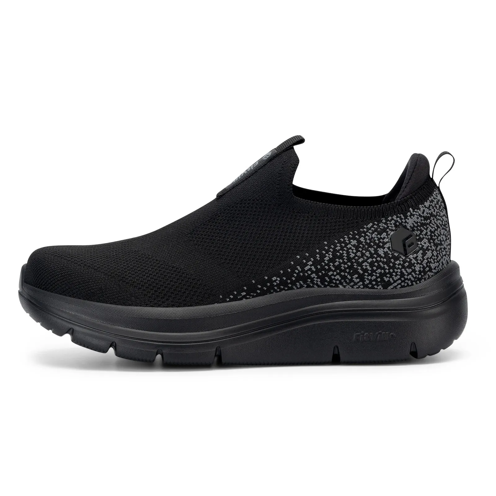 FitVille Damen-Wanderschuhe mit dicker Sohle, extra breite Sneakers, leicht, atmungsaktiv, für geschwollene Füße, Plantarfasziitis_voghion.com