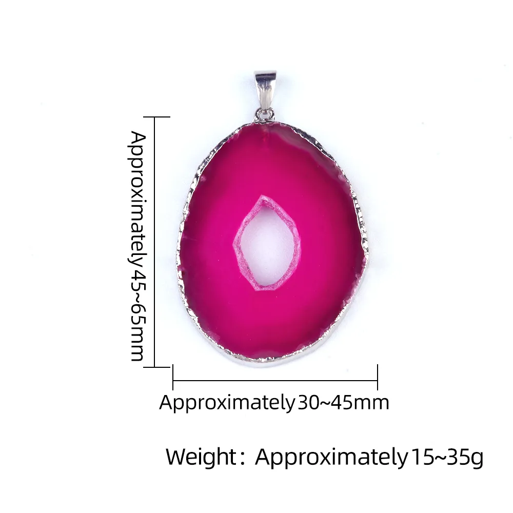 Collana con ciondolo in pietra semipreziosa naturale di forma irregolare, agata verde viola, creazione di gioielli fai da te, orecchini_voghion.com