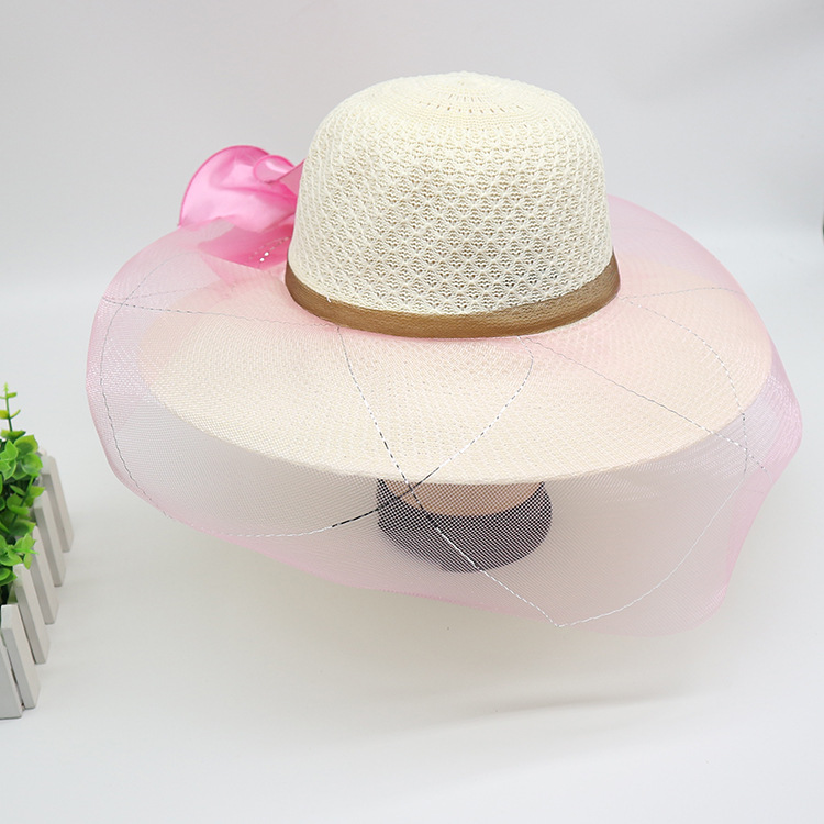 Korean Version Of Beach Big Brimmed Straw Women In Summer Scenic Spots, Cool For Vacation, Sun Protection, Sunshade Hat,_voghion.com