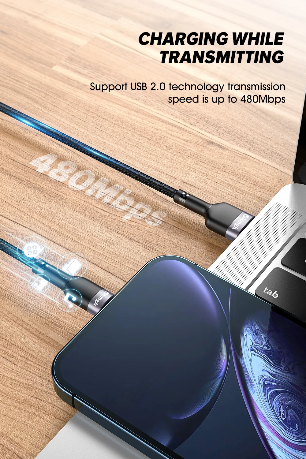 Cable tipo C de carga rápida para Xiaomi Redmi Realme Poco, cable micro USB tipo C._voghion.com