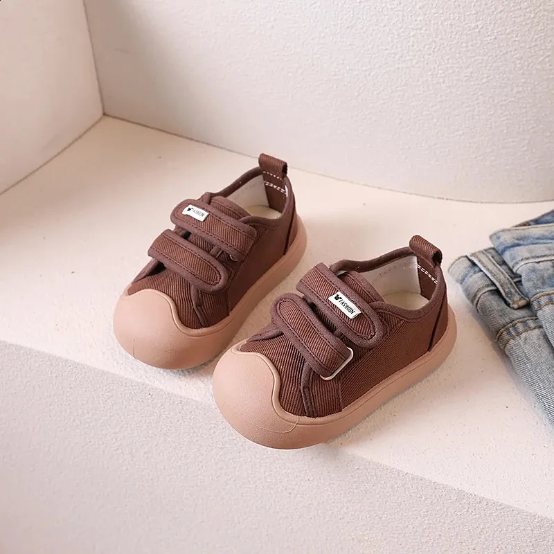 Kids Canvas Sneakers For Girls And Boys Soft Sole School Shoes_voghion.com