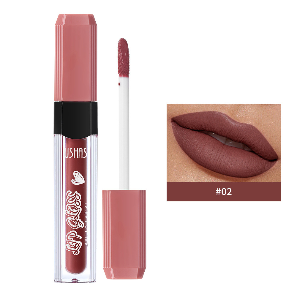 USHAS6 essence Mouth Red Glaze Female Lip Color Lippenstift berührt nicht die Tasse matt_voghion.com