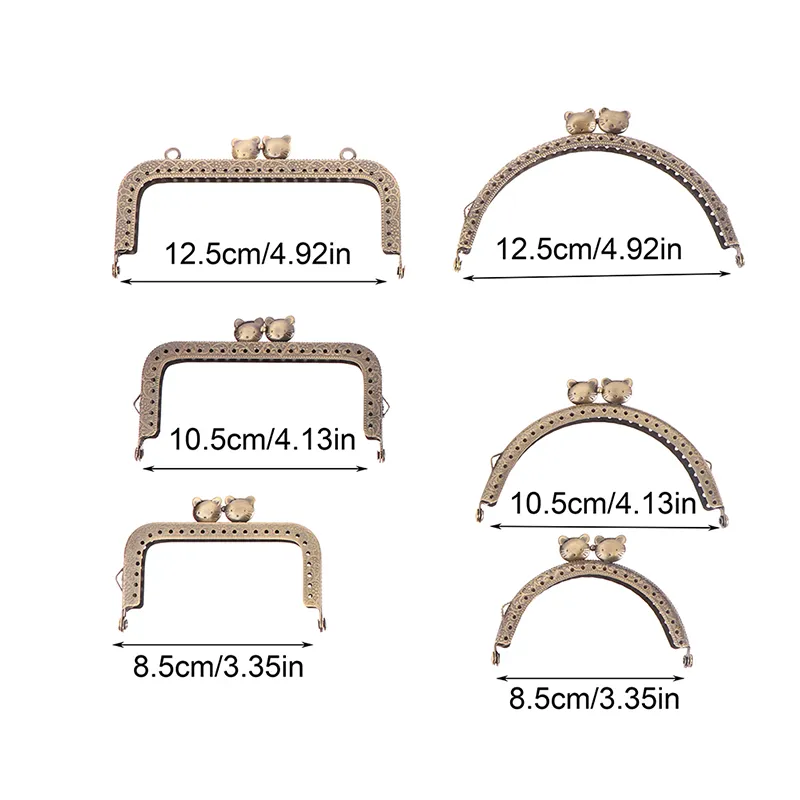 1 pz 8,5/10,5/12,5 cm testa di gatto manico per borsa in metallo per pochette borsa chiusura a scatto accessori per borse_voghion.com