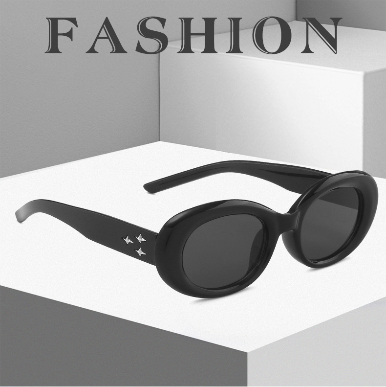 Occhiali da sole Galaxy Star con montatura ovale per donna Occhiali da sole europei e americani Sweet Cool Street Fashion Spice_voghion.com