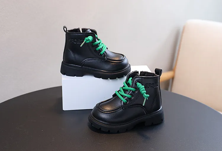 Kinder Leder Mädchen Jungen Herbst Winter Neue Mode Britischen Stil Casual Bequeme Kleinkind Kurze Kinder Stiefeletten_voghion.com