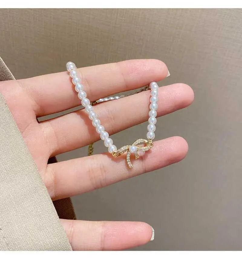 Bracelet ajustable avec perles et strass pour femme doré_voghion.com