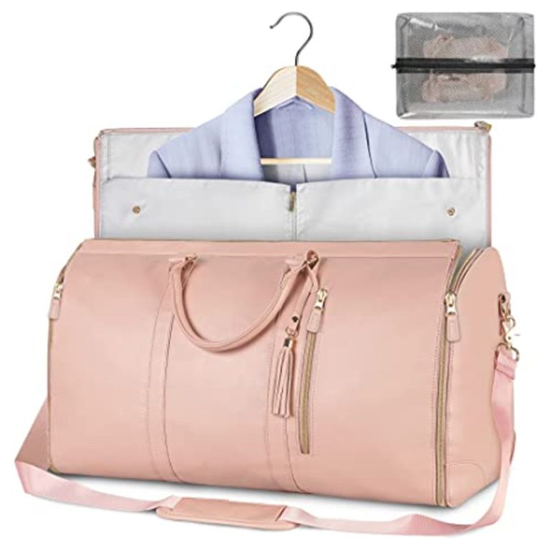 Praktische Kleidung, große Reisetasche aus PU-Leder, Gepäcktasche, modische Reisehandtasche für Damen_voghion.com