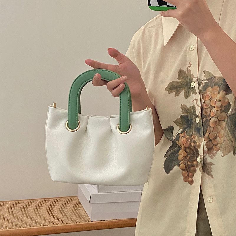 Kleine gruppe plissiert cloud crossbody frauen in 2024, neue sommer, kontrast farbe, handtasche für mädchen, trendy_voghion.com