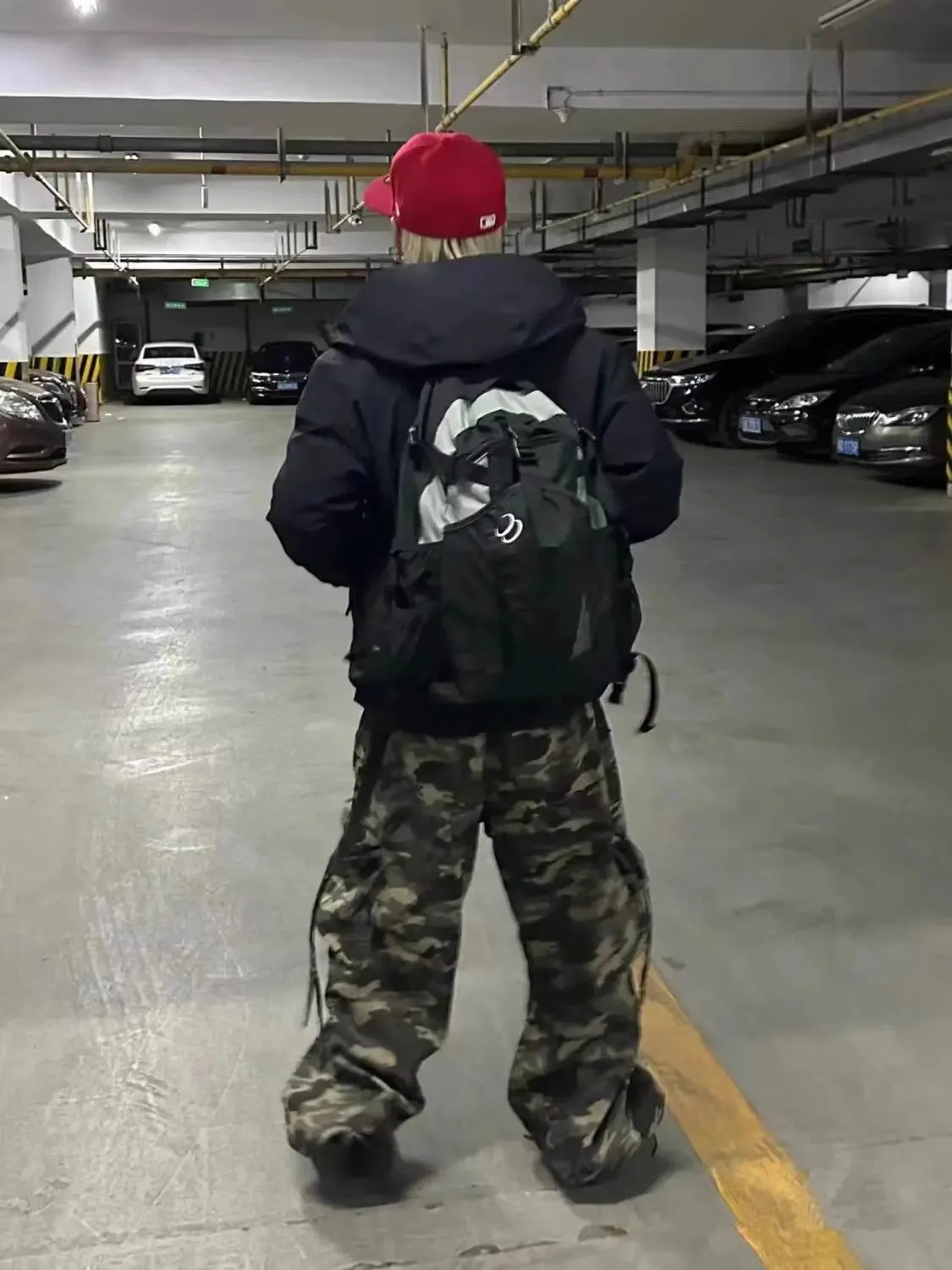 Casual Patchwork Backpack Contrast Colour Vintage School Bag_voghion.com