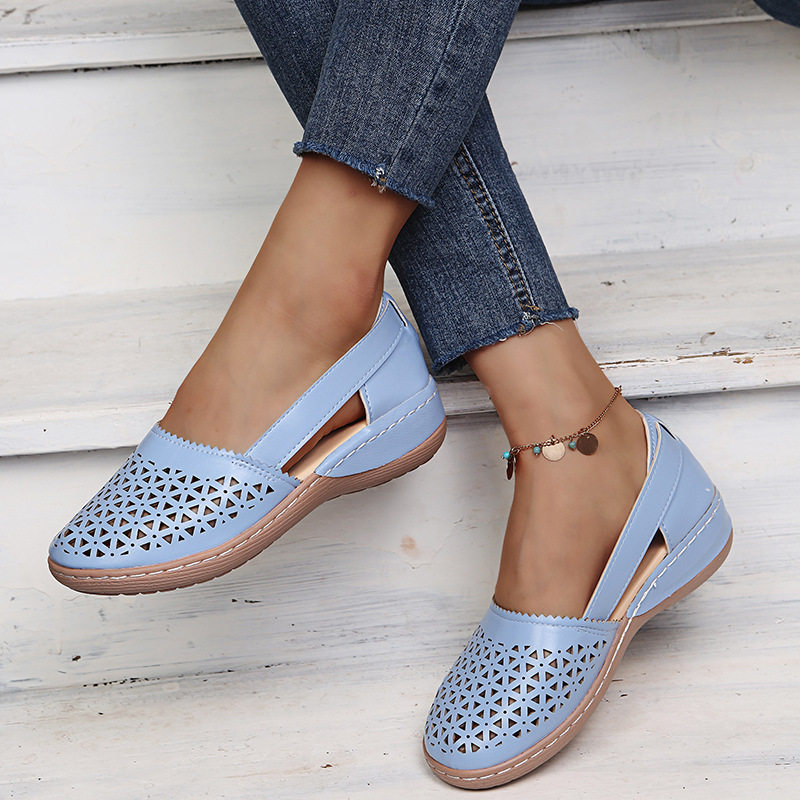 Modische, lässige, perforierte Schuhe für Damen_voghion.com