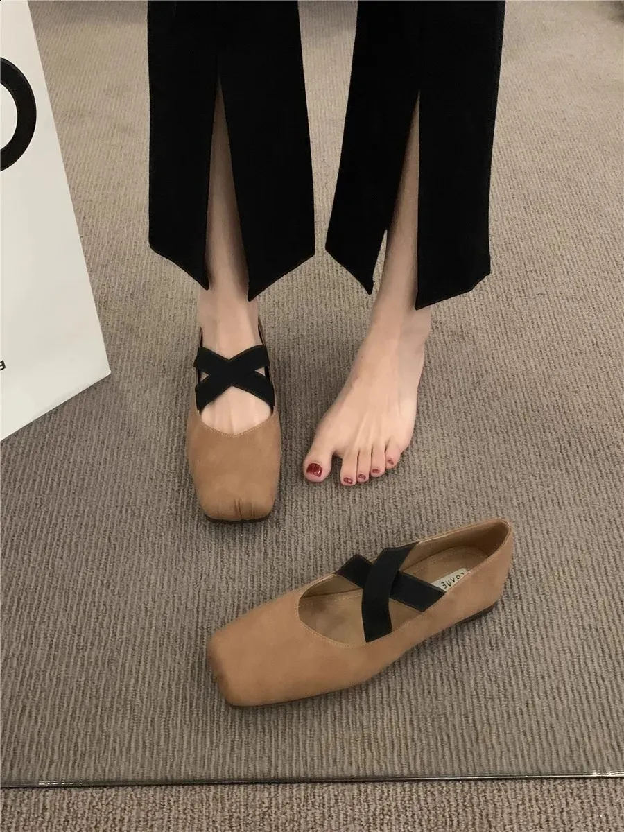 Bekväma mary jane ballerinaskor för damer retro slip ons_voghion.com