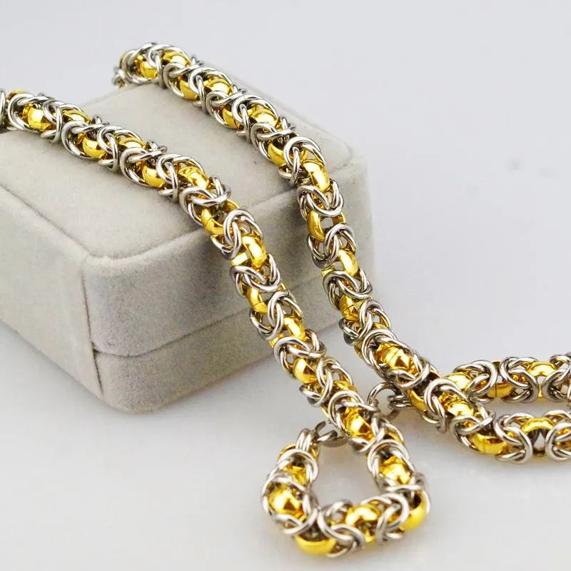 Ketten Reines Gold Silber Farbe Kette Halskette Mit Großen Rabatt Schmuck Für Frau Mann HZB043Chains Sidn22_voghion.com