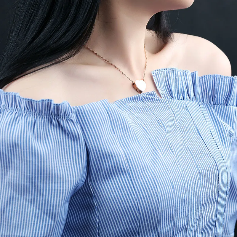 Ogrlice s privjeskom Rose Glod, mogu se otvoriti, ogrlica s srcem od nehrđajućeg čelika, ključna kost za žene, poklon za Valentinovo GJ-05_voghion.com