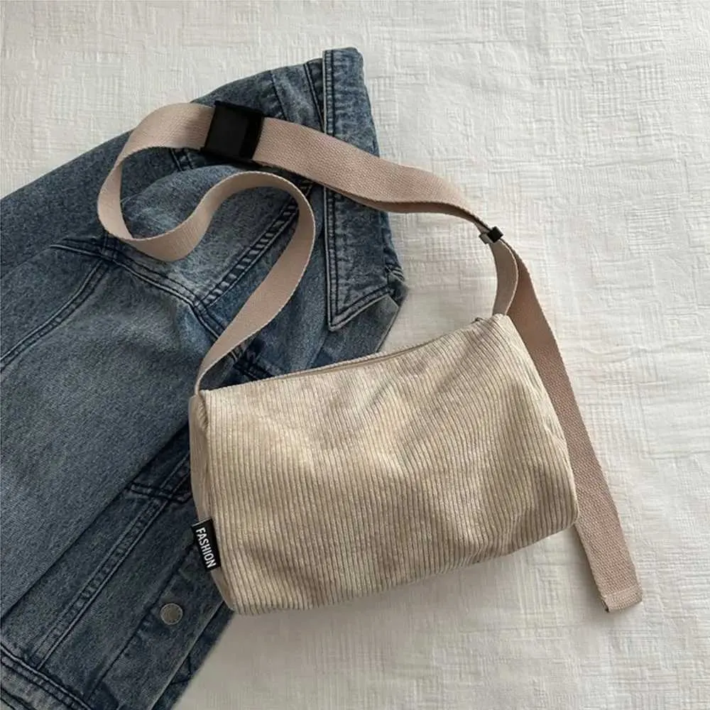 Genți de mână pentru femei, genți de umăr din catifea reiată, culoare solidă, tip messenger, tip crossbody, genți de mână pentru machiaj și ruj, C241216_voghion.com