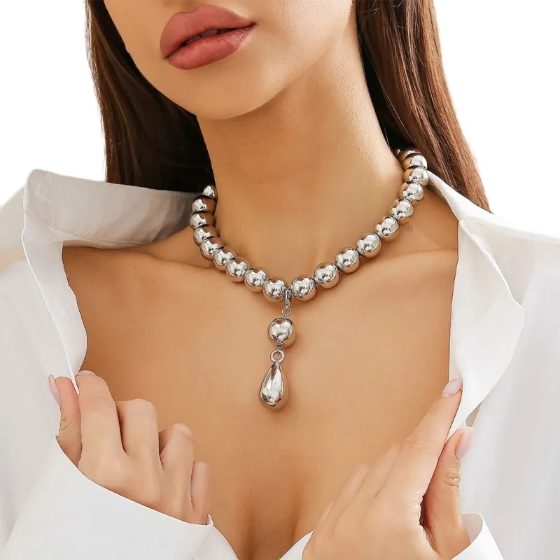 Colliers pendentifs Collier goutte d'eau Perles délicates Accessoire à la mode 634D_voghion.com