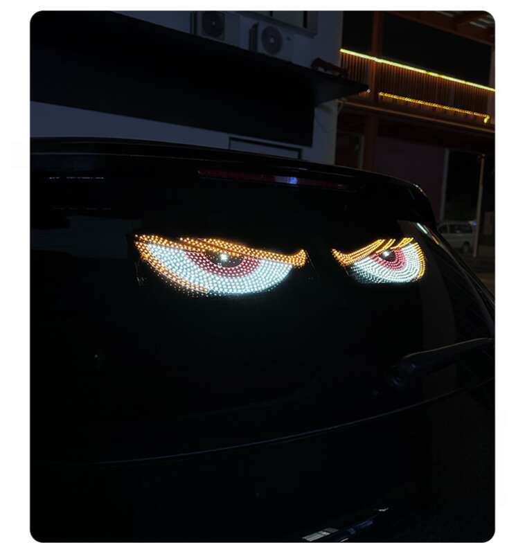 Nová samolepka na auto značky LED ďábel Dynamic Eye DIY Vodotěsná obrazovka displeje Truck Dekorativní světlo_voghion.com