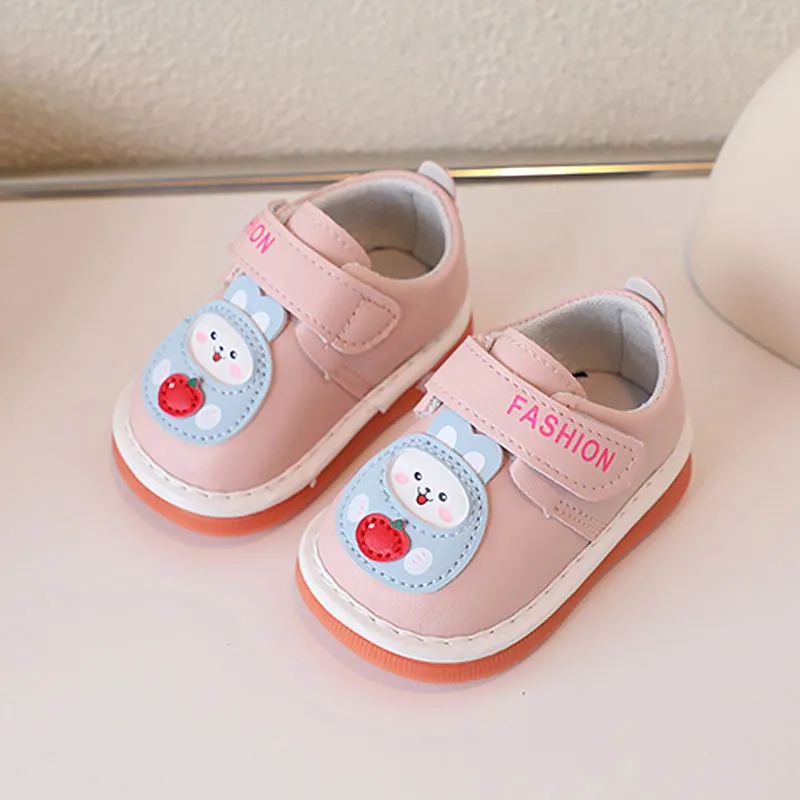 Baby Newborn Casual Squeaky Toddler Soft Bottom First Walking Kidsnest Children's Sneakers Rabbit Cartoon Kids Shoes_desvips.com