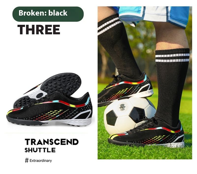 Fußballschuhe Herren und Damen mit langen gebrochn Spikes, professionelle Trainings-Sneakers, Sportschuhe für_voghion.com