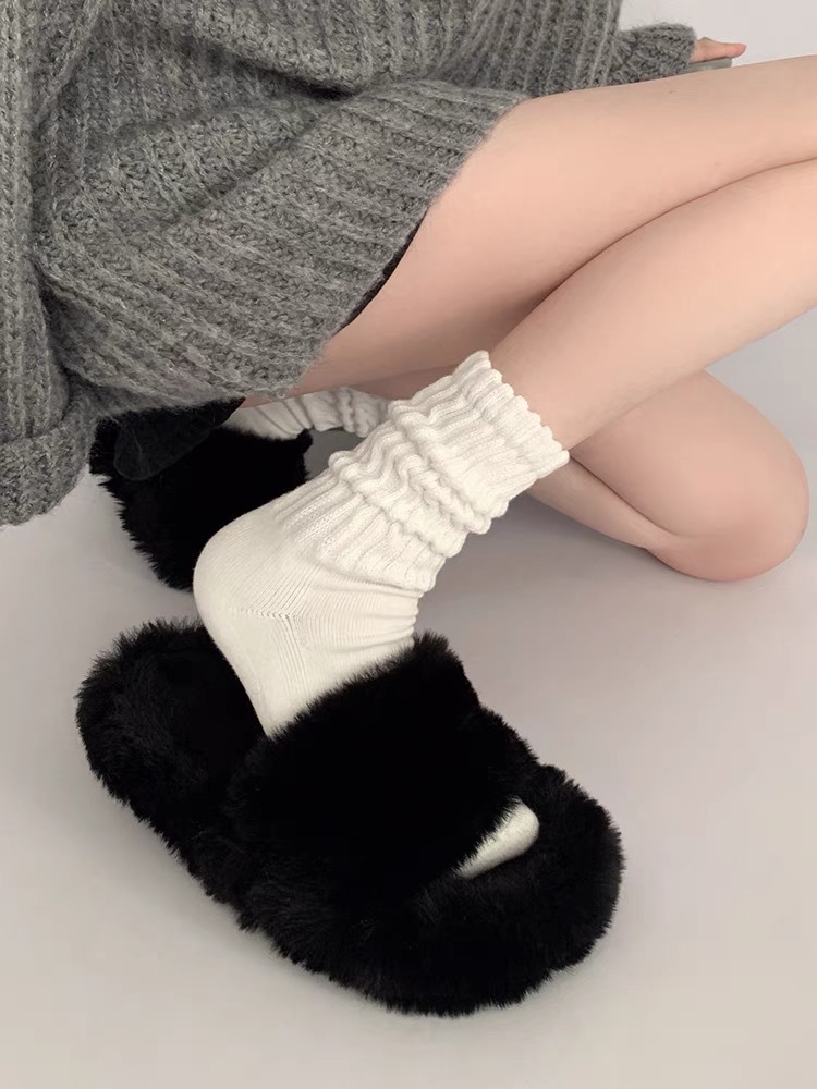 Calzini da donna in cotone spesso a metà polpaccio, novità 2025_voghion.com