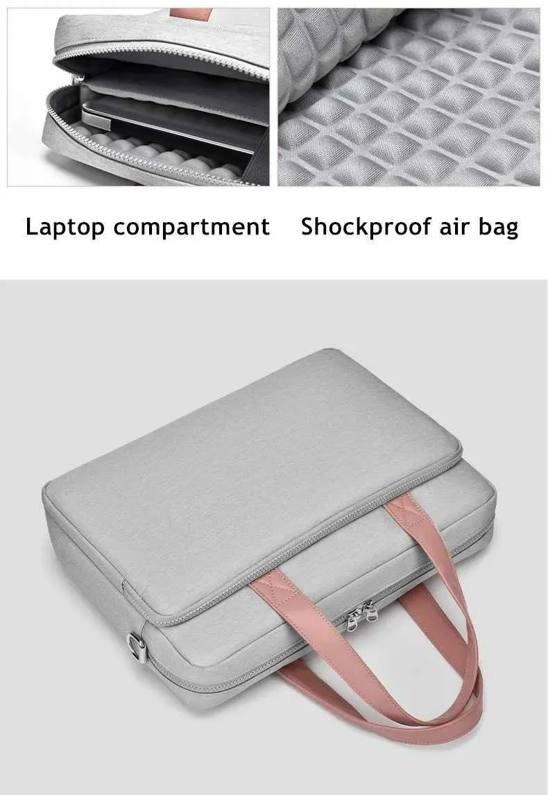 Geantă de laptop rezistentă la șocuri 14/15/16 inch geantă de mână servietă bărbat/doamnă husă de umăr pentru carte notebook tabletă PC Ba241107_voghion.com