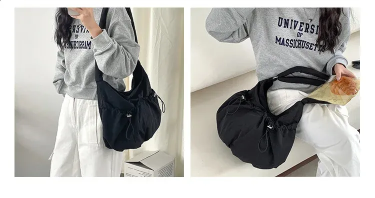 Damen Cloud Bag Nylon Schultertasche Umhängetasche Modern_voghion.com