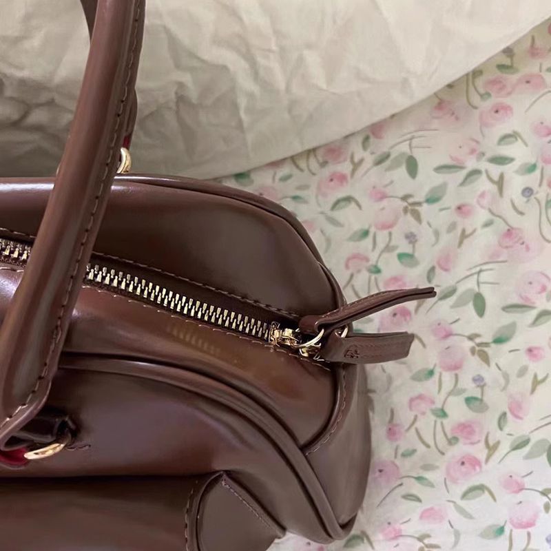 Retro Damen Satchel Hobo Bag PU Leder Einkaufstasche Fashion Solid Designer Achseltasche Casual Doppeltasche Hand_voghion.com