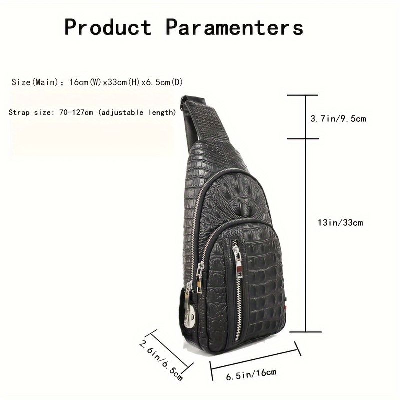 Echtes Rindsleder Herren Brusttasche mit Passwortschloss, Multifunktionale Umhängetasche, Lässiger Schulterrucksack,_voghion.com