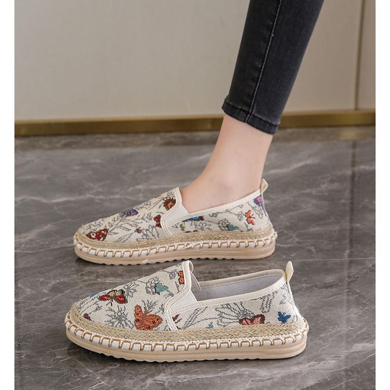 2024 new thick soled cloth women's casual every single shoe shallow mouth flat a slip-on lazy fashion shoes_voghion.com